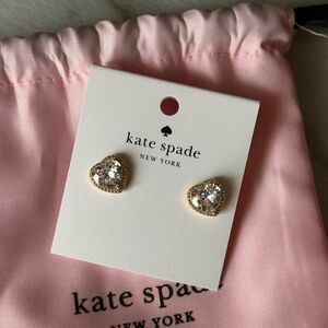 Kate Spade Heart Stud Earrings NWT